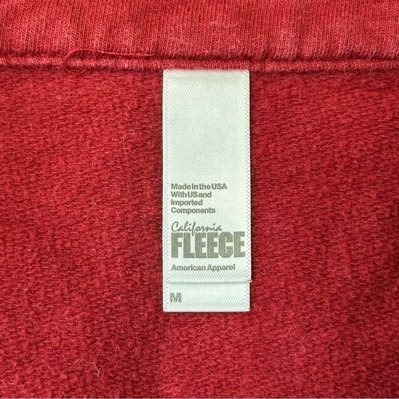 LAKE MONSTER BREWING Ca Fleece Red Zip Front Sweatshirt Size Medium - Picture 6 of 13